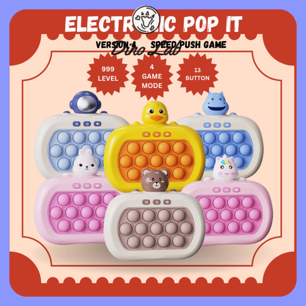 Electronic Pop It Game Quick Push Puzzle Game Console Fidget Toy ...