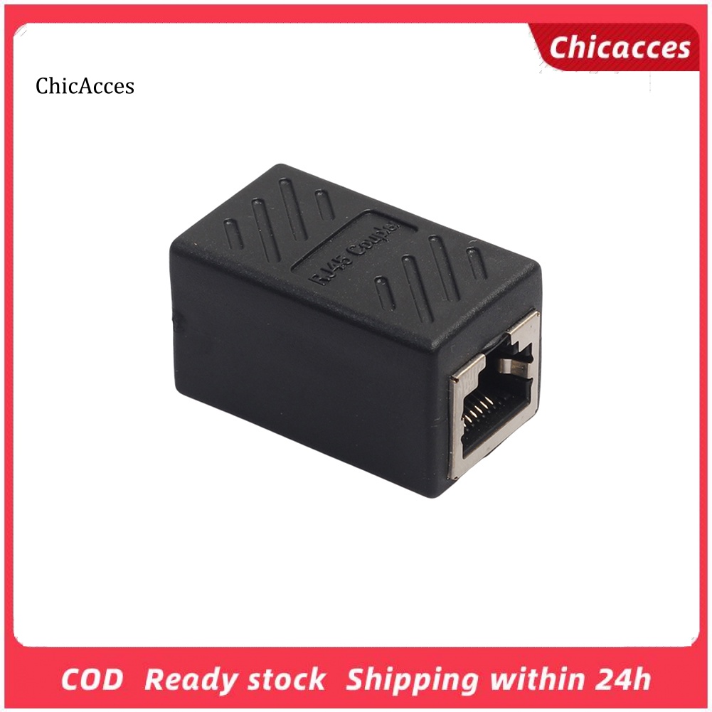 Chicacces Rj45 Female To Female Network Ethernet Lan Connector Adapter Coupler Extender Shopee