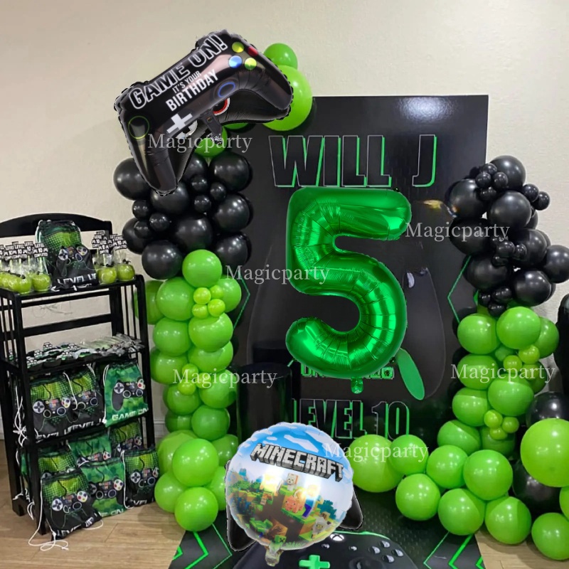 Minecraft Balloon 18inch Globe Game Handle Balloon 32inch 0-9th Number ...