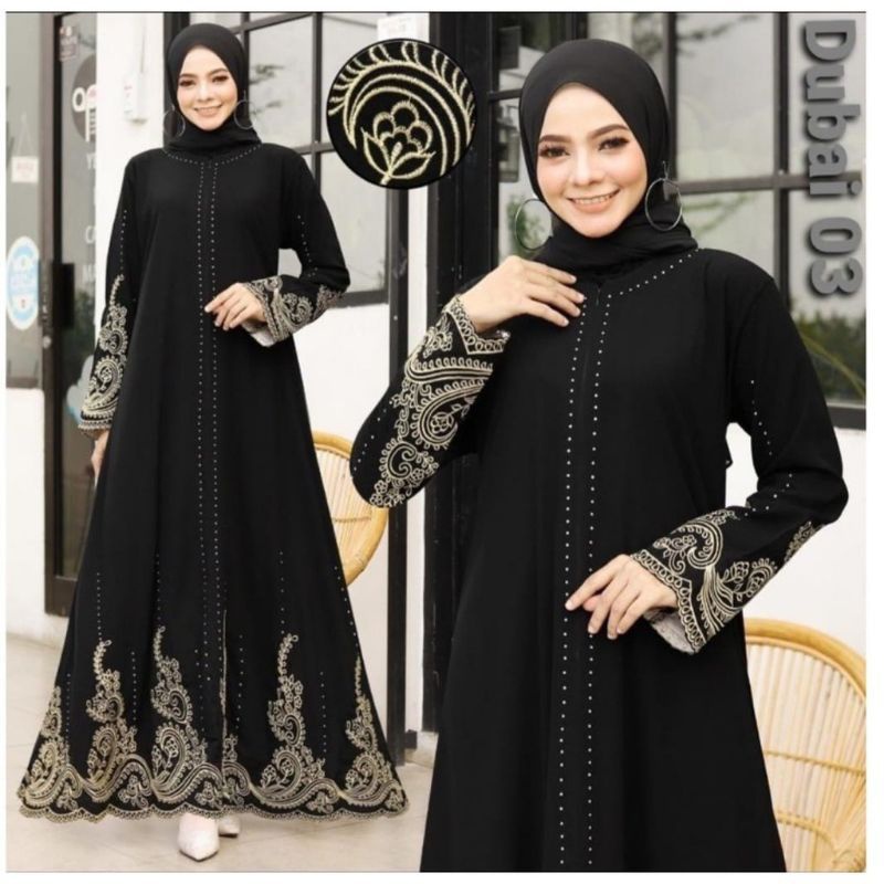 Int2> MATA HITAM Gamis Anak Abaya Dress Embroidery Black Eyes Dubai ...