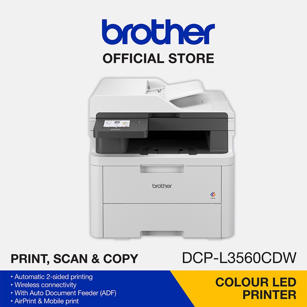 Brother DCP-L3560CDW 3-in 1 Wireless Color Laser Printer | Auto 2-sided ...