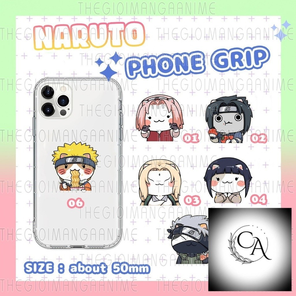 Hanging rope Phone holder NARUTO ver CAT anime chibi griptok mica ...