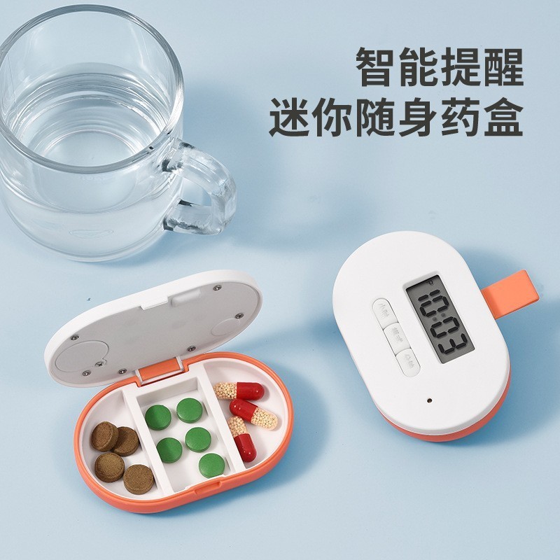 Smart Timing Electronic Box Three-Grid Alarm Clock Timing Reminder ...