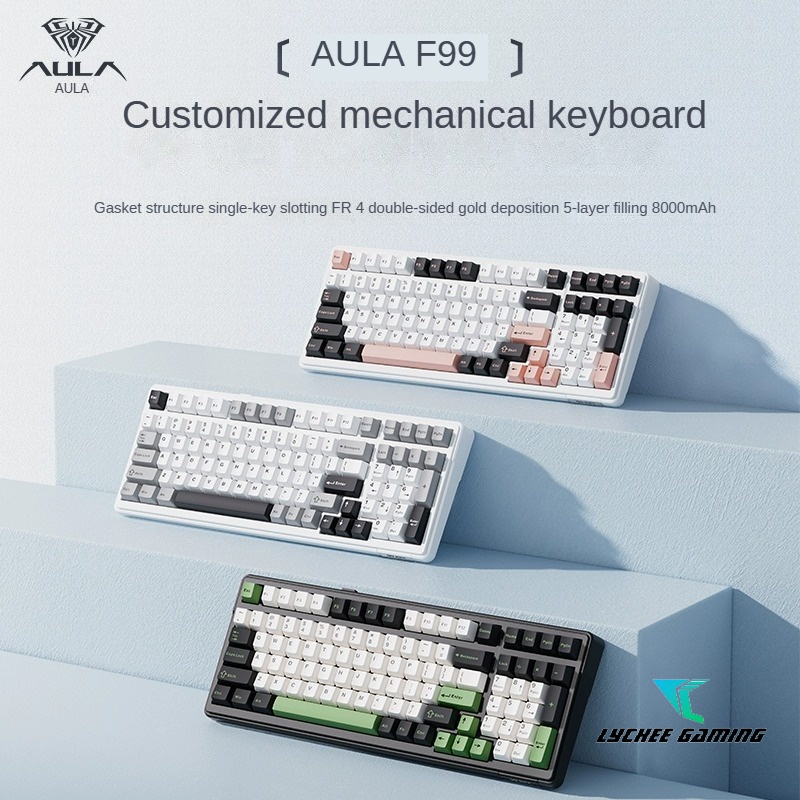 AULA F99 F99Max Customized Wireless Mechanical Keyboard with Gasket ...