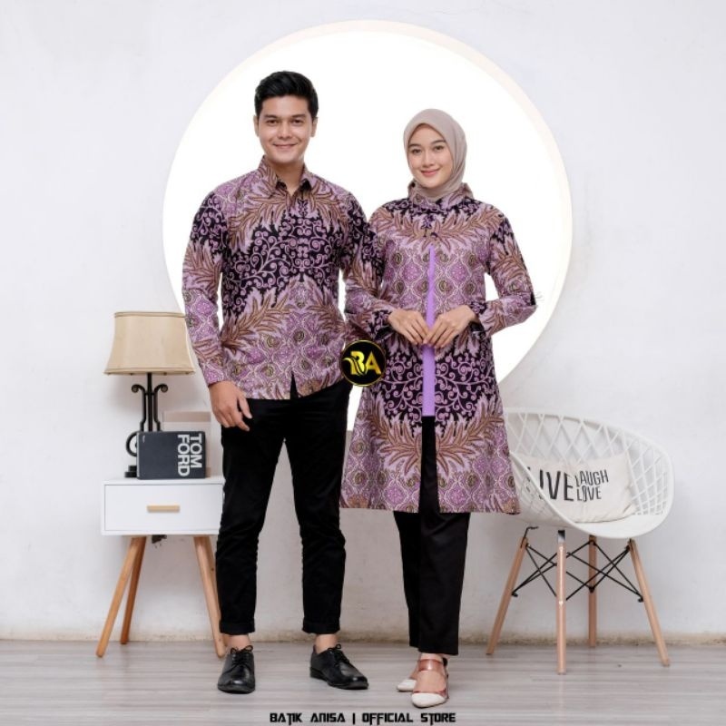 Bwp Batik Men Shirt Set Couple Batik Sedondon Suami Isteri Long Blouse