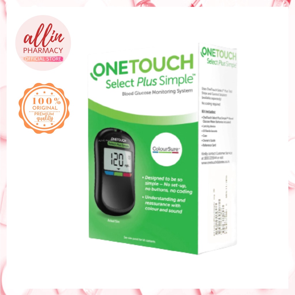 One Touch Select Plus Simple Blood Glucose Monitor (METER & LANCING