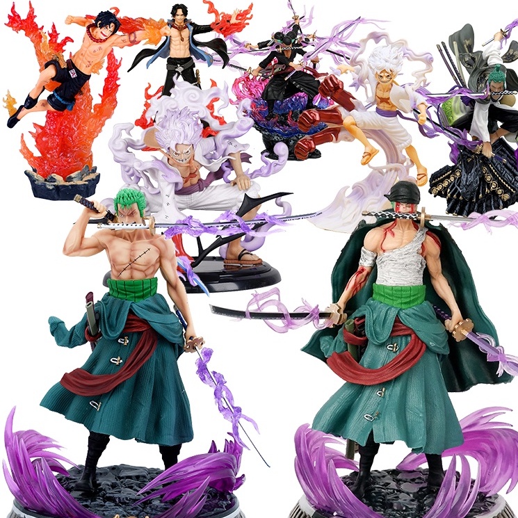 Action Figure One Piece Roronoa Zoro Monkey D Luffy Portgas D Ace Boa ...