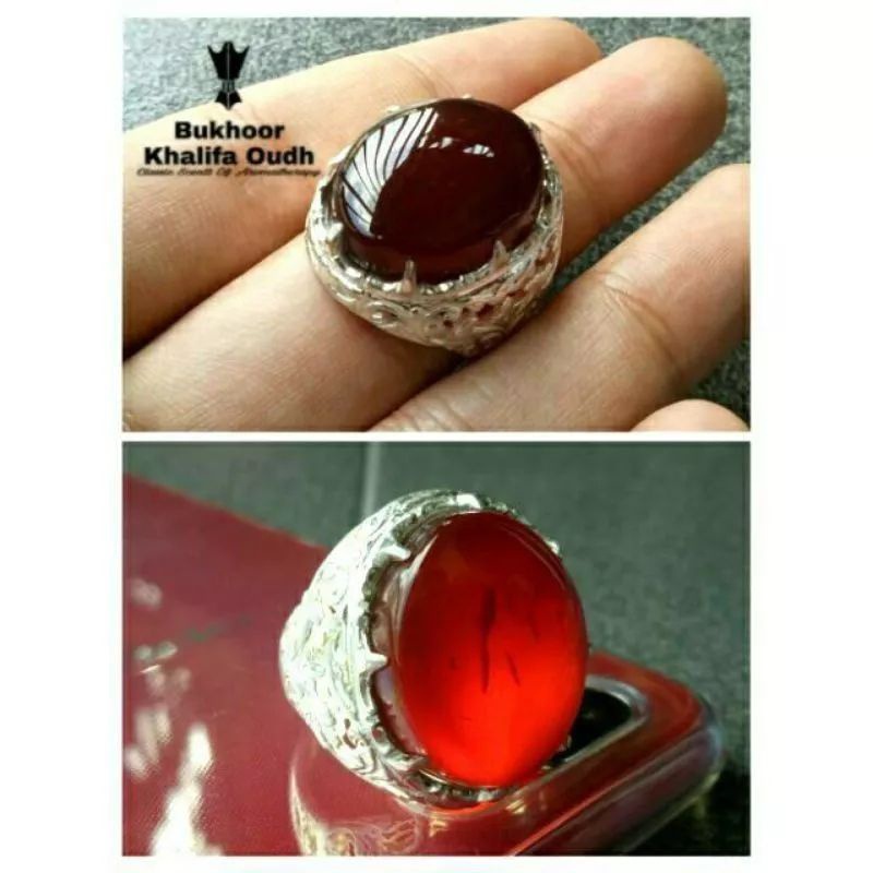 Cincin Batu Akik Yaman Suluh Merah Shopee Malaysia