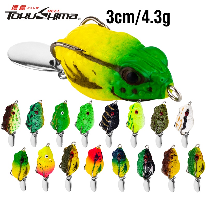 Tiruan Umpan Katak 3cm/4.3g Mini Frog Casting Lure Ikan Gewang ...