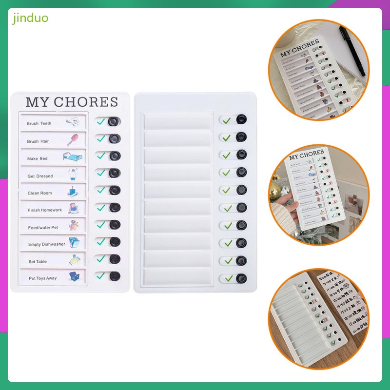 2 Pcs Multifunctional Chore Chart Checklist Abs Child Student Shopee