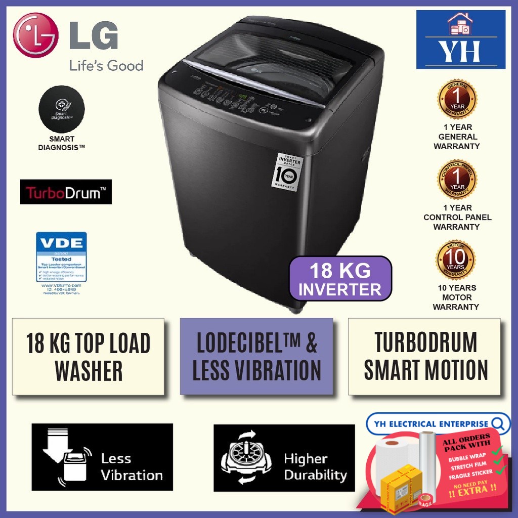 LG T2518VSAJ 18KG Top Load Washer with Smart Inverter Washing Machine