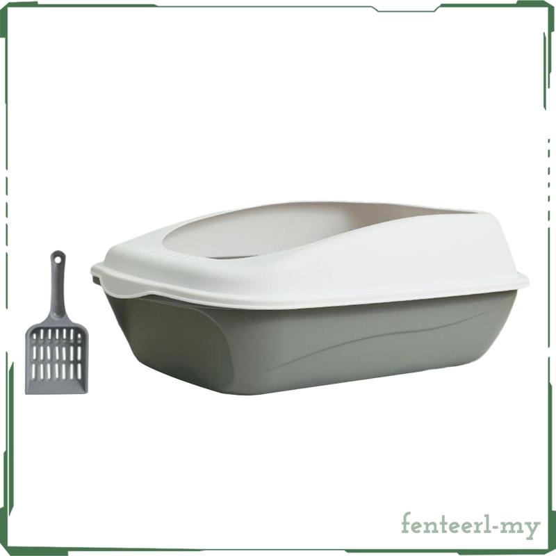 [Fenteer1efMY] Open Top Cat Litters Box Kitten Potty Pan Large Pan Cage