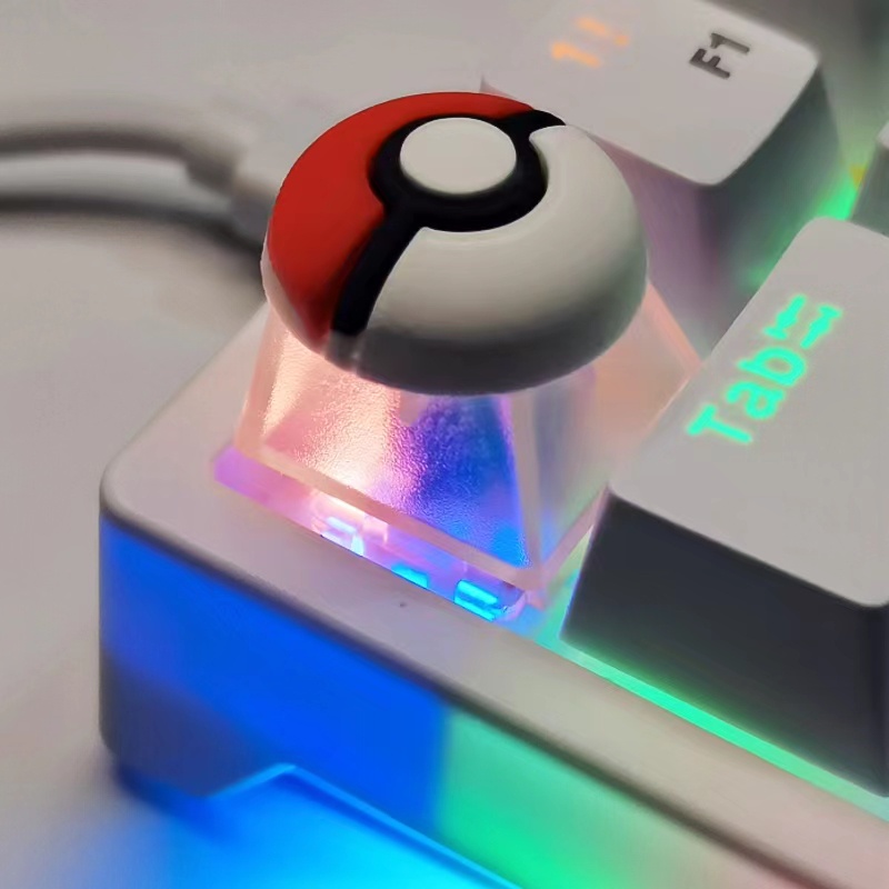 Pokémon Style Poké Ball Unique Keycap for Mechanical Keyboard 1PCS ...