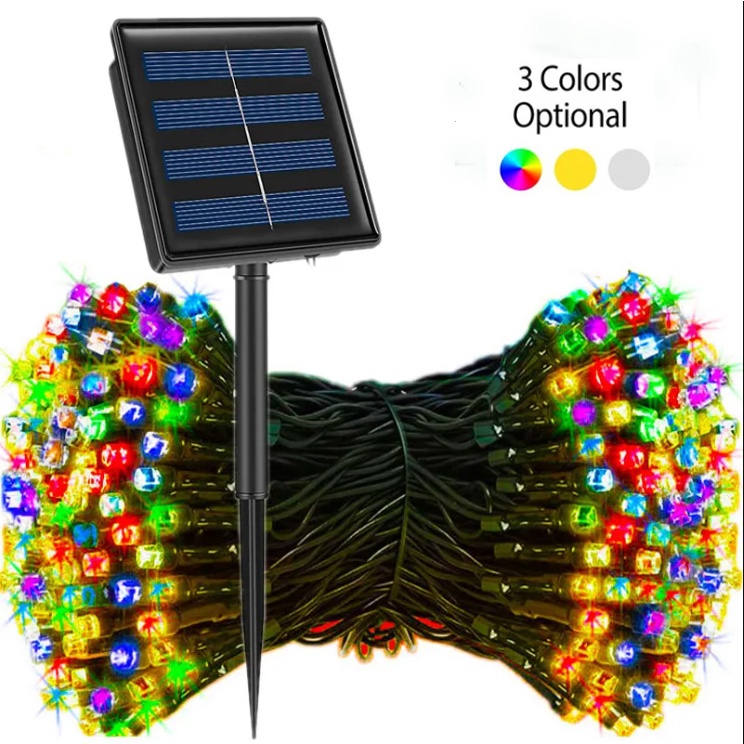 12M 100/20 LED Outdoor Solar Led String Light Garland Festoon Led ...