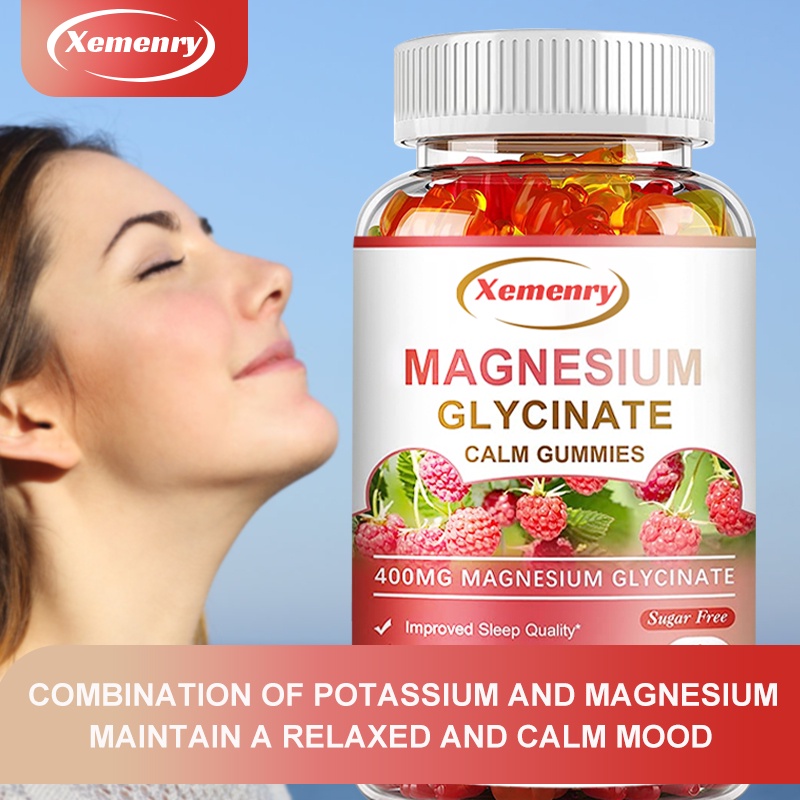 Magnesium Glycinate Gummies 400 mg SugarFree Magnesium Potassium