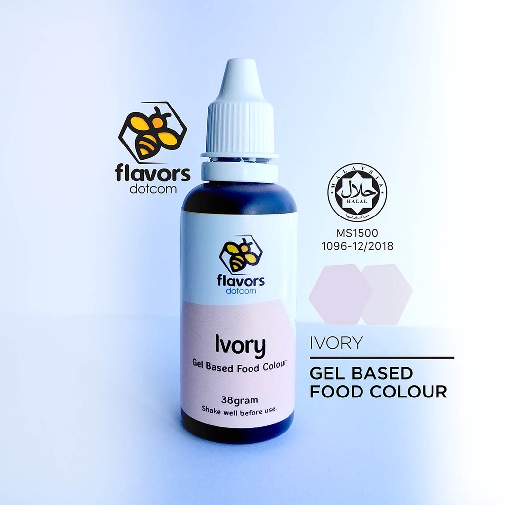 Gel Based - Ivory Food Coloring 35g / Warna Gel - Putih Gading Pewarna