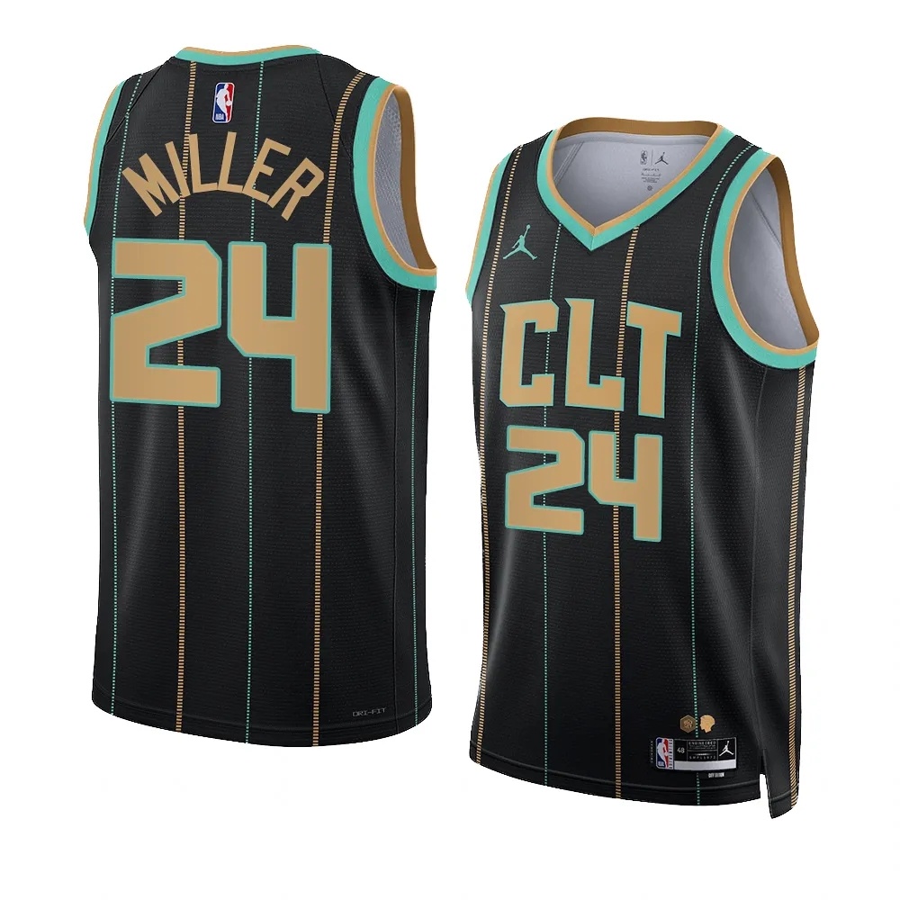 Hot-pressed Camisa Charlotte Hornet Brandon Miller Camisa 2023 nba ...