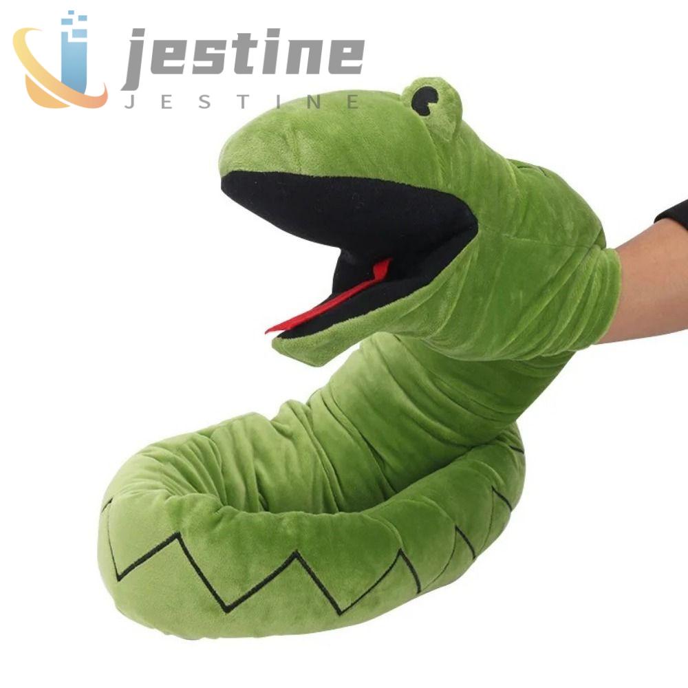 JESTINE Snake Hand Puppet, Realistic Green Snake Hand Puppet Toys