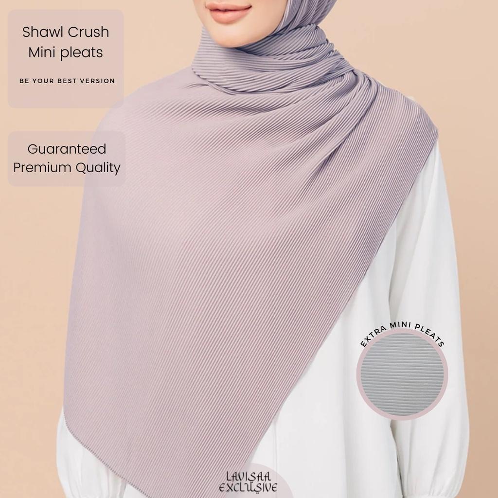shawl crush pleated