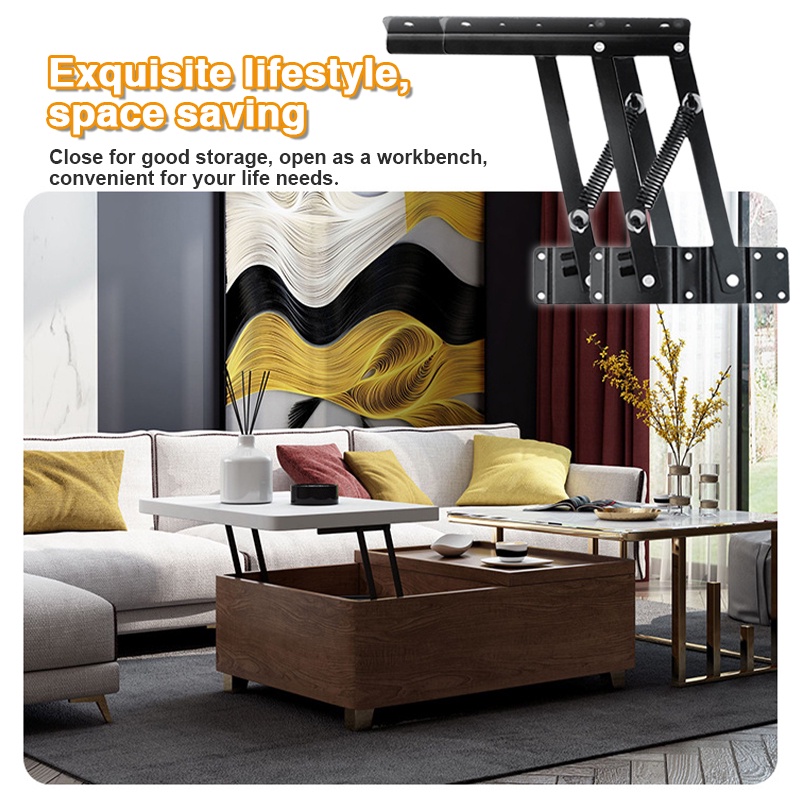 2pc Folding Spring Tea Table Hinge Furniture Lift Up Top Mechanism ...