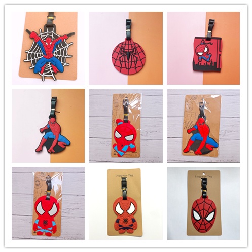 Ready Stock Cartoon Marvel Spider Man Luggage Tag Listing Name Identification Tag Consignment Tag Tag Boarding Pass Bag Listing