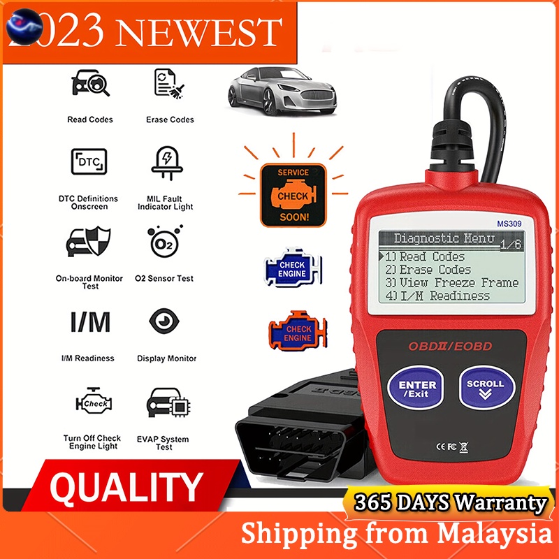 Auto OBD2 Scanner Car Live Data & Battery Tester OBDII Engine Fault