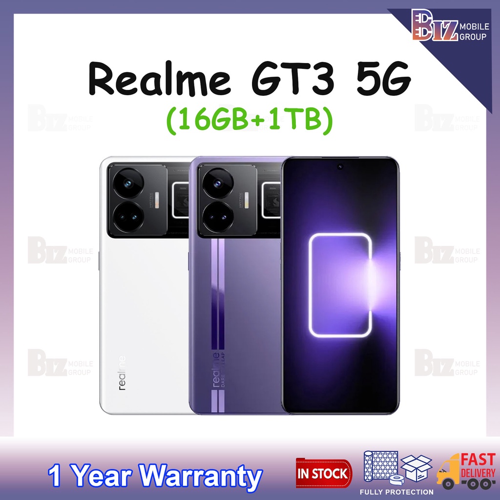 REALME GT 3 (16GB+1TB) | 240W SUPERVOOC Charge | Original Malaysia New ...