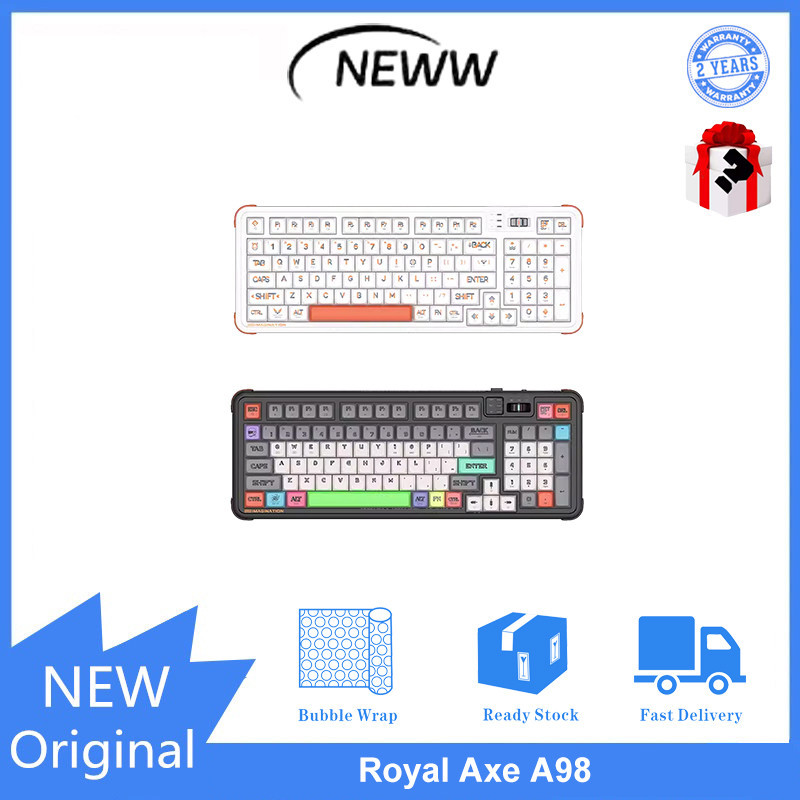 Royal Axe A98 Tri-mode Bluetooth RGB backlit wireless Mechanical ...