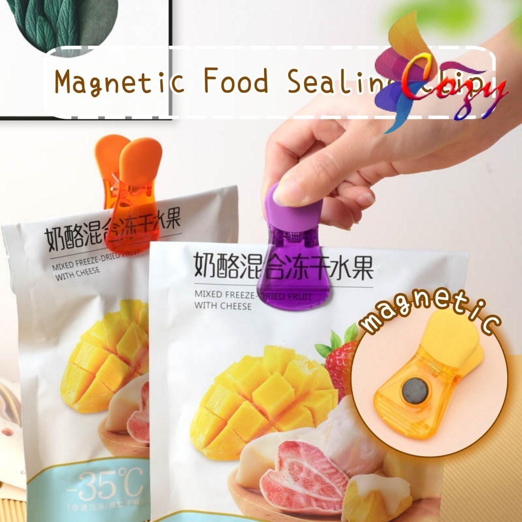 (1 PCS) Magnetic Sealing Clip Multifunction Colorful Food Sealing Clamp ...