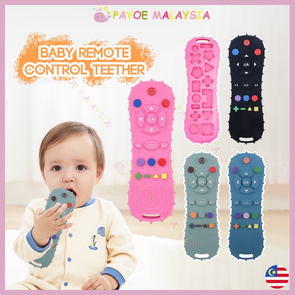 Payoe Baby Teether Soft Silicone TV Remote Control Shape Sensory Toys ...