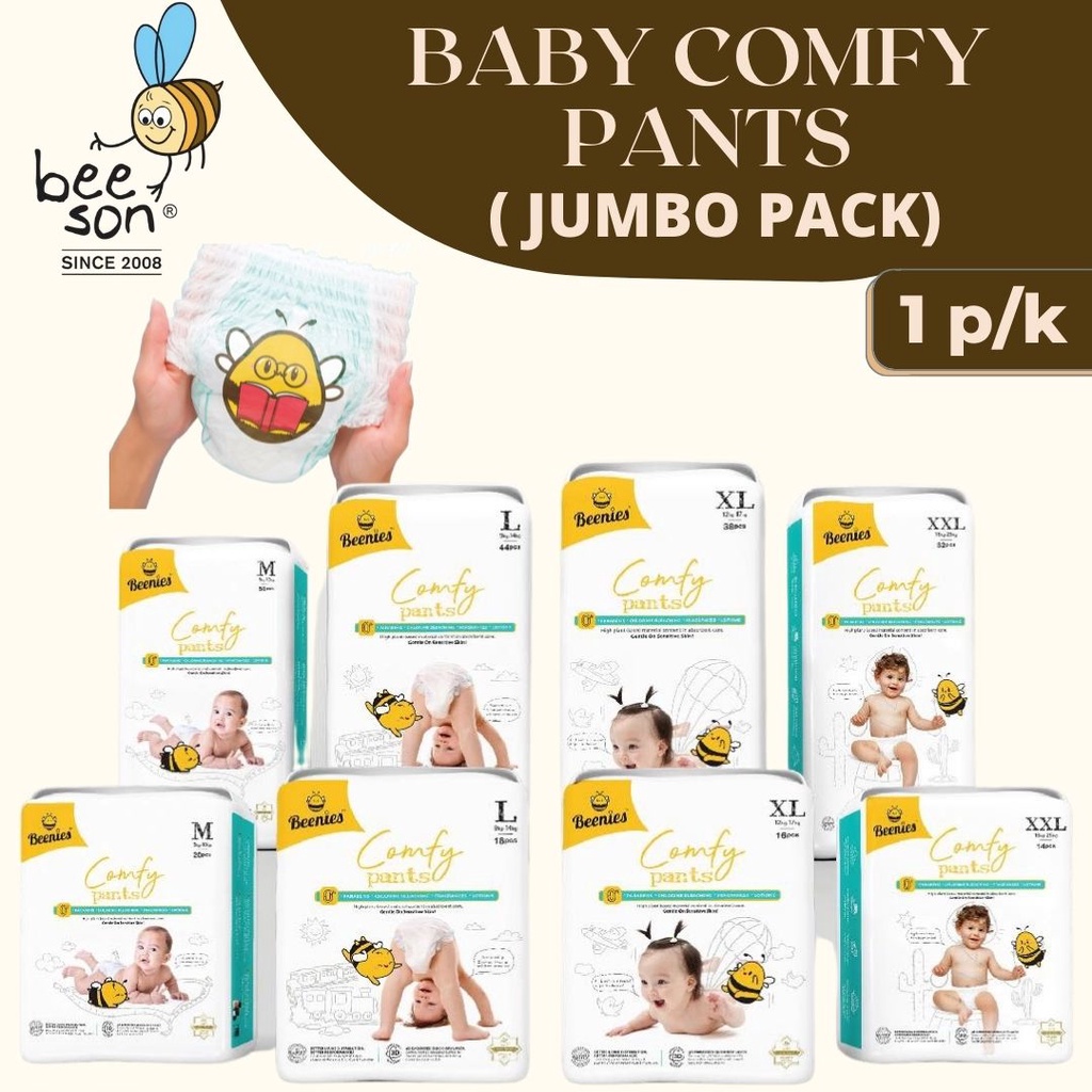 Beenies Jumbo Pack Diaper Pants Newborn NB/S/M/L/XL/XXL (1 Pack