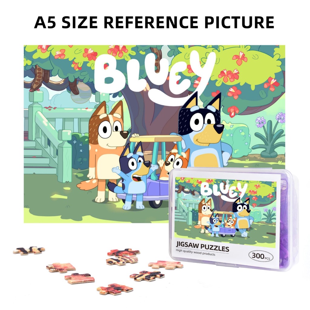 Blueys DIY Jigsaw Puzzle 300 Pcs Puzzle for Kids Cartoon Wooden Puzzle ...