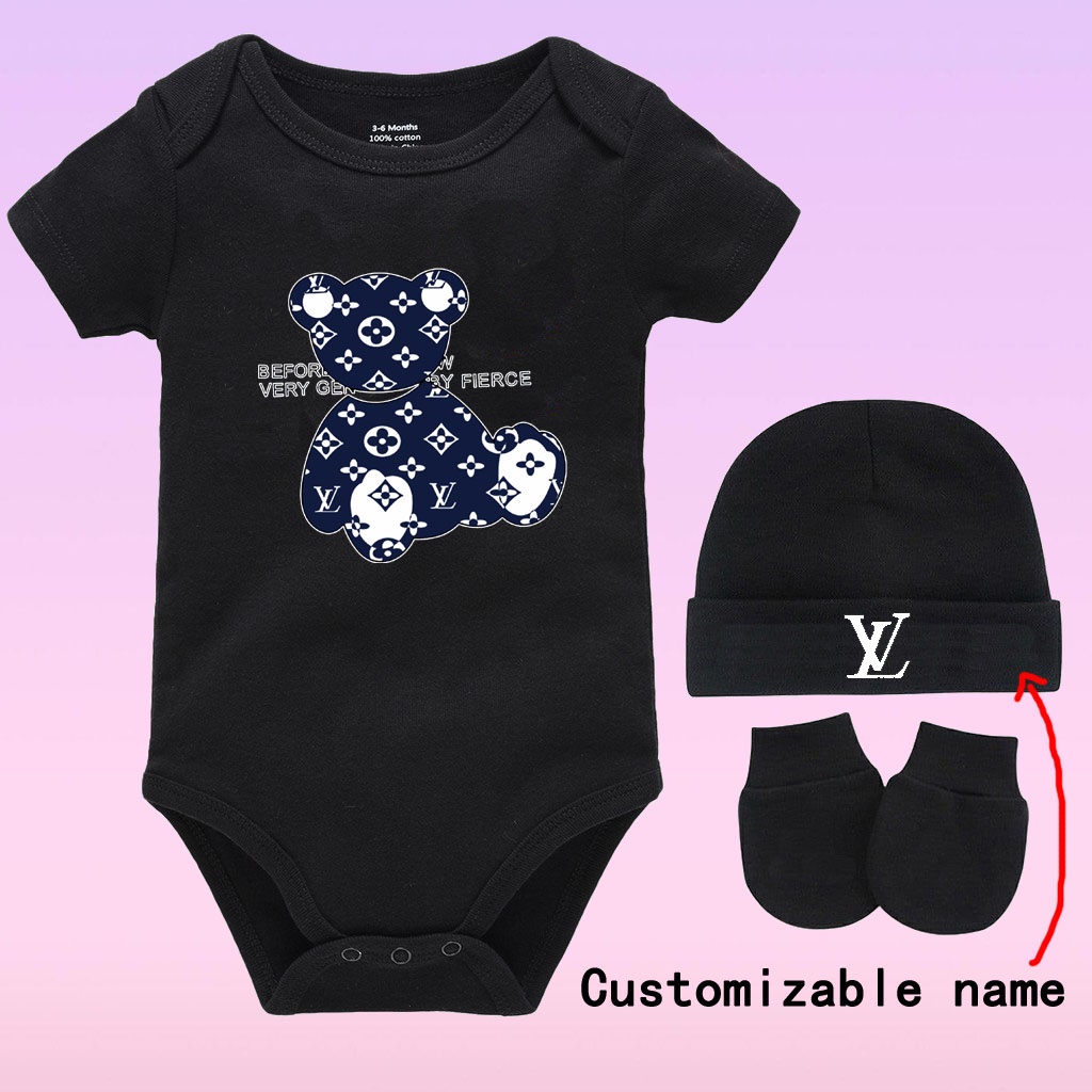 Lv Bear Newborn Customizable Name Baby Clothes Toddler Clothes