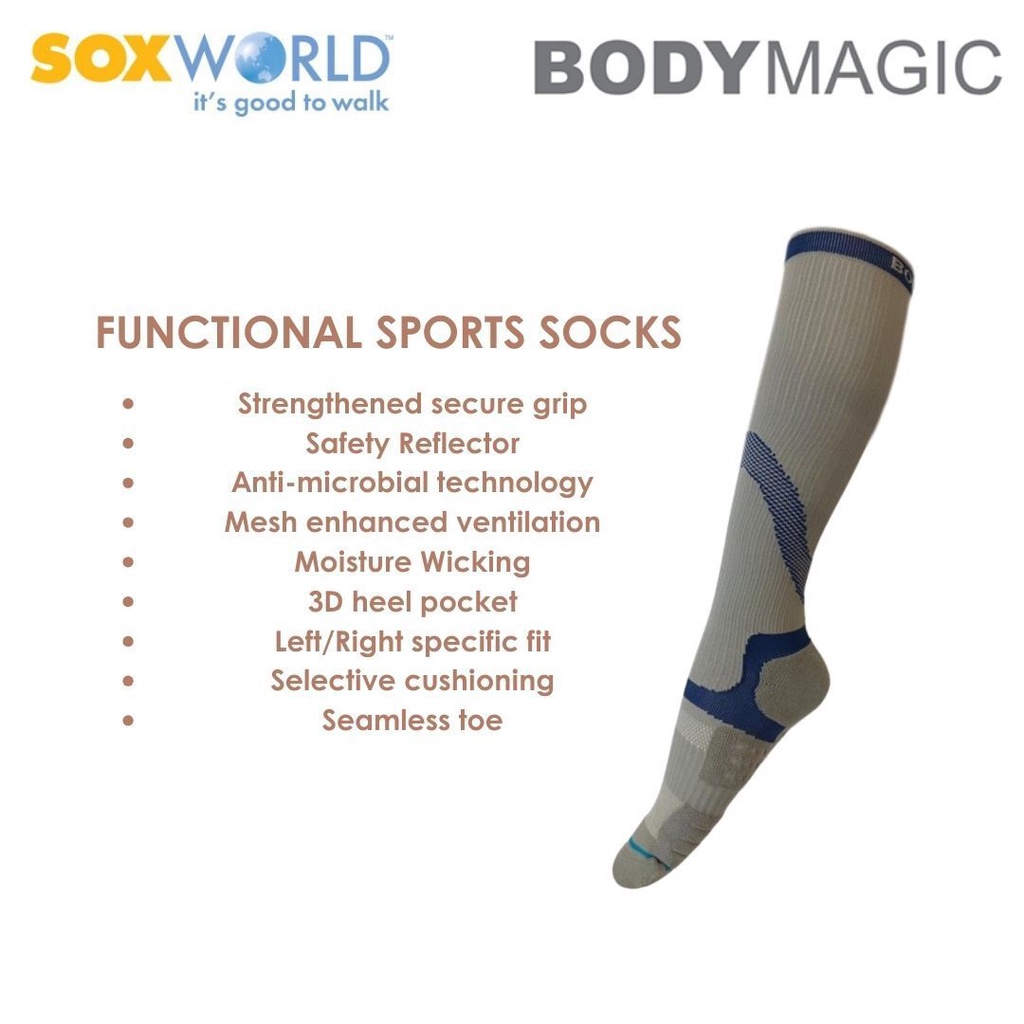 [SOXWORLD] Body Magic Adult Compression Socks (1 Pair) 27-517 | Shopee ...