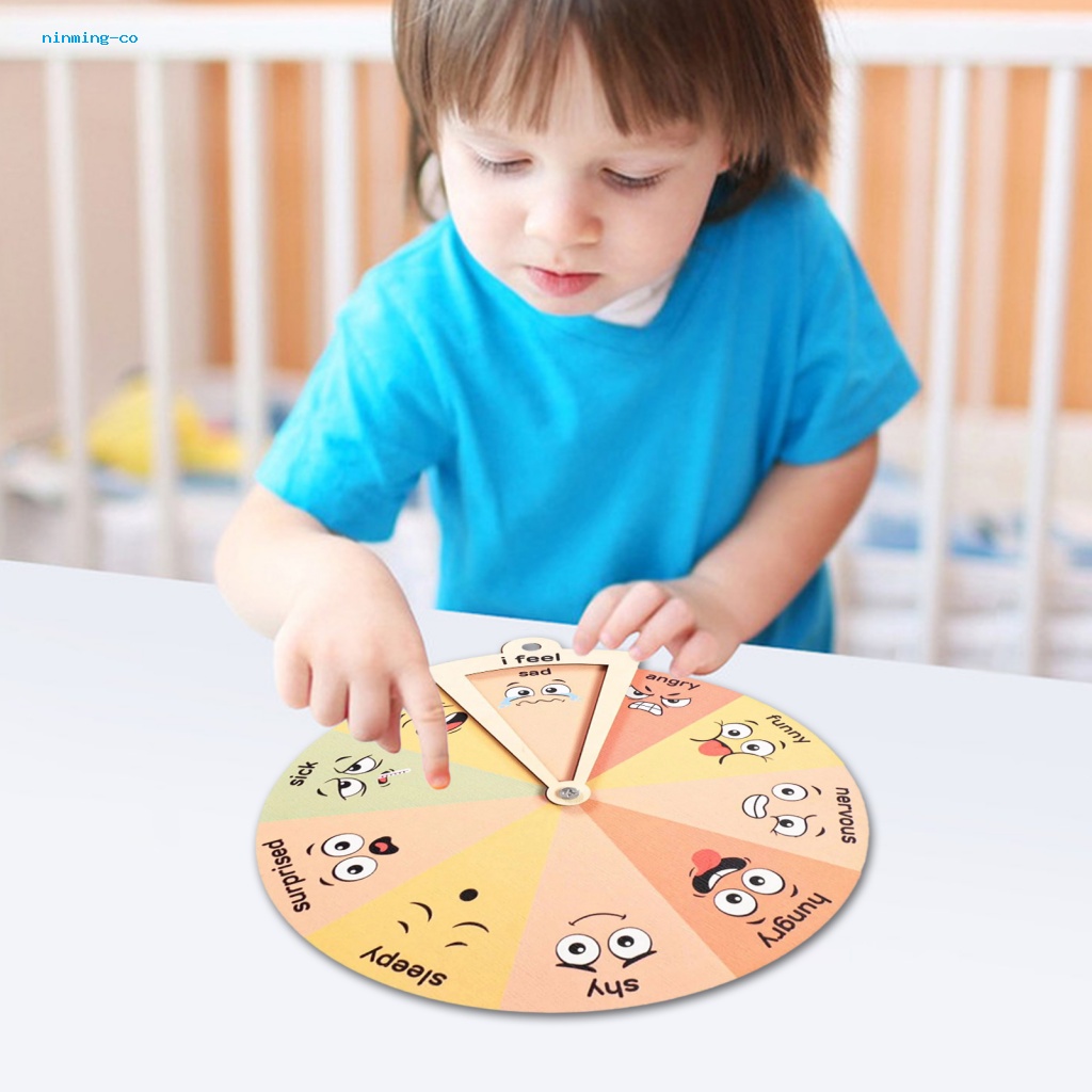 ninming Expressing and Understanding Emotions Tool Wooden Emotion Wheel