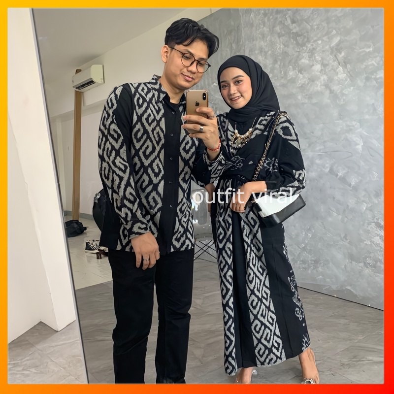 - Baju tenun Couple tenun BLACK RAISA BLACK MAMBA - Baju tenun Couple ...