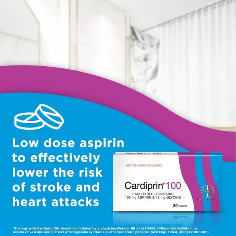 Cardiprin 100 (Contains 100mg Aspirin & 45 mg Glycine) | Shopee Malaysia