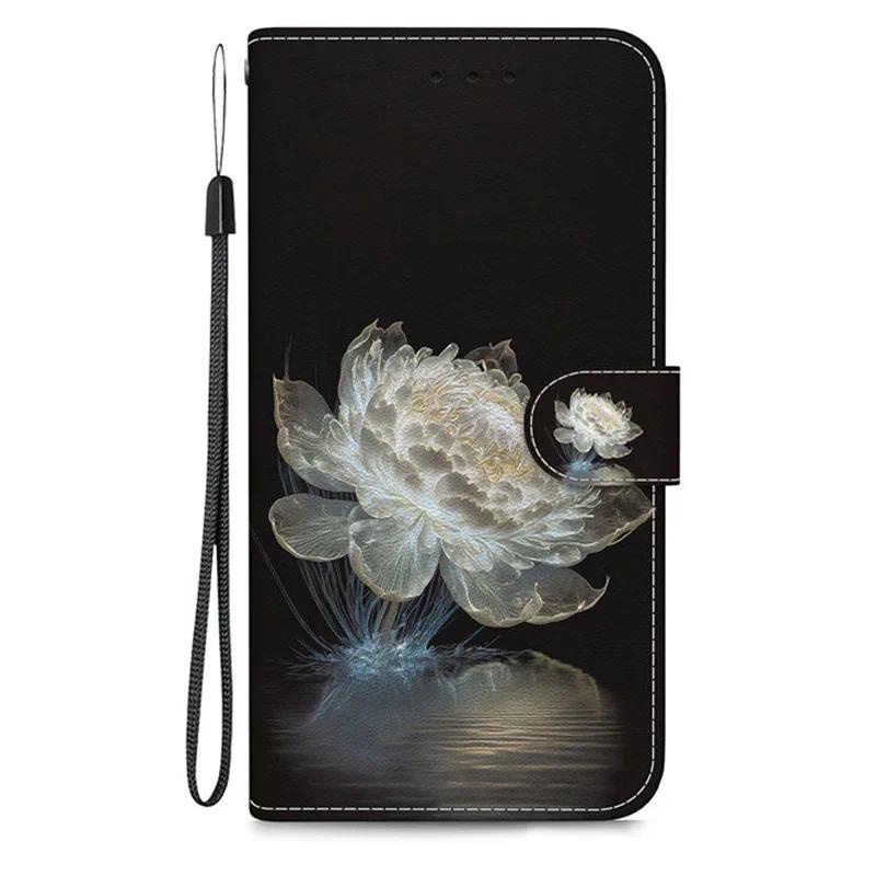Flower A22 A32 Leather Case Wallet Flip Cover For Samsung Galaxy A32