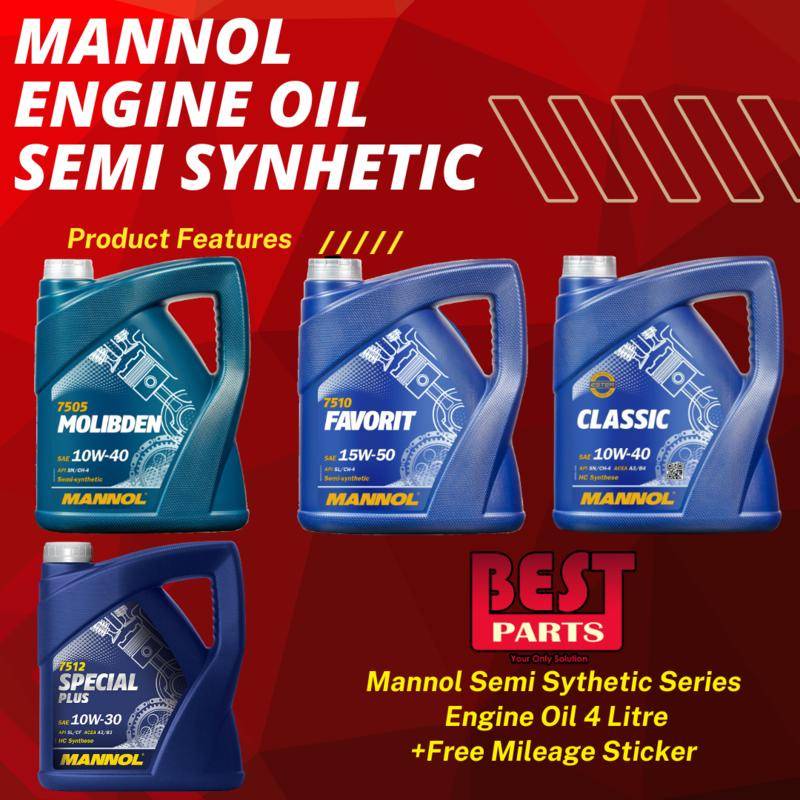 Direct SCT Lubricants Mannol Classic Molibden 10W40 MN7501 MN7505 4L Semi Synthetic Engine Oil
