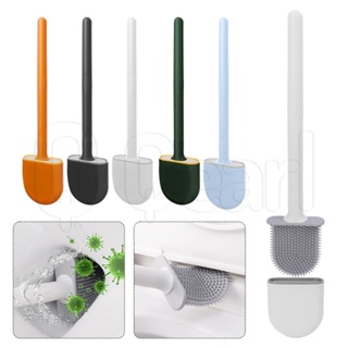 Flexible Silicone Toilet Brush With Holder Leakproof Soft Toilet