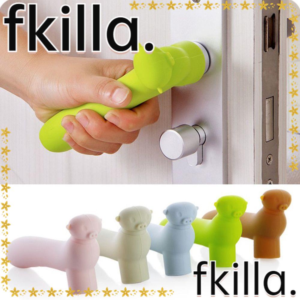 FKILLA1 Door Knob Cover Baby Safety Silicone Wall Protector Protective