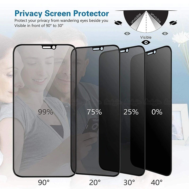 9D Full Anti-Spy Privacy Tempered Glass Screen Protector For Honor ...