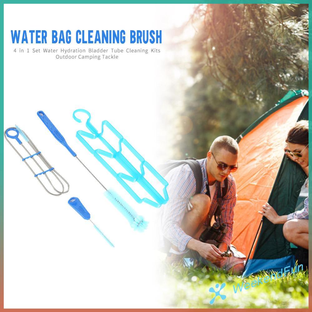 WE★ 4 in 1 Water Hydration Bladder Cleaning Brush Kit with Drying Rack