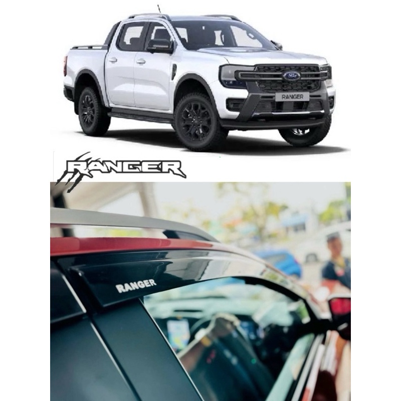 Autocollant Pilier B Pour Ford Ranger T9 2023-2024 - Protection Peinture - Design Nid D'abeille - Noir - Lot De 2