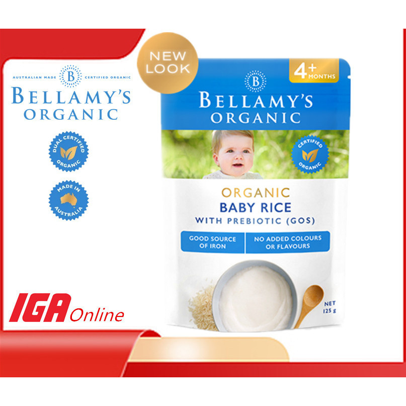 [EXP 05/2026] Bellamy's Organic Baby Rice With Prebiotic 4+ Months ...