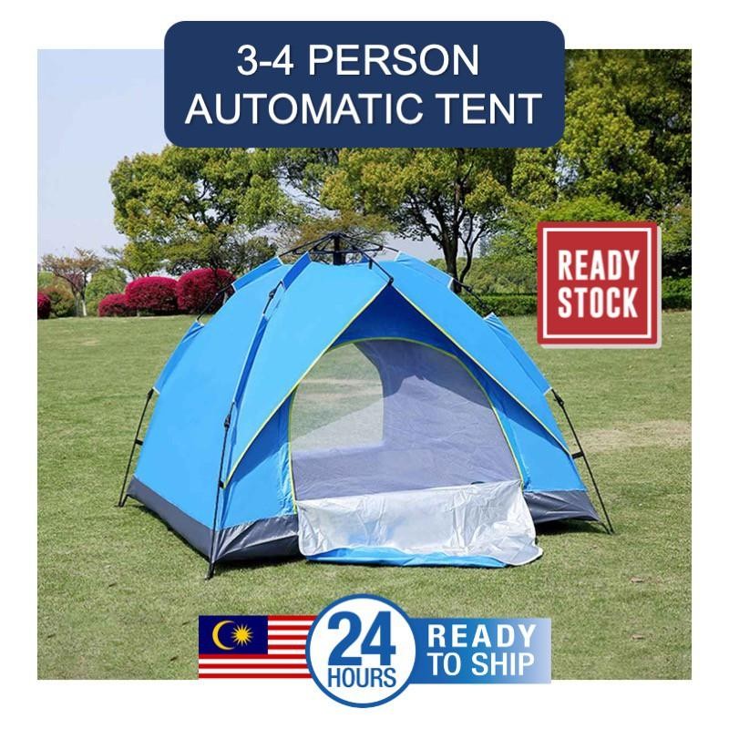 3-4 Person Automatic Pop Up Tent Waterproof For Camping Hiking | Instant Setup - View #2