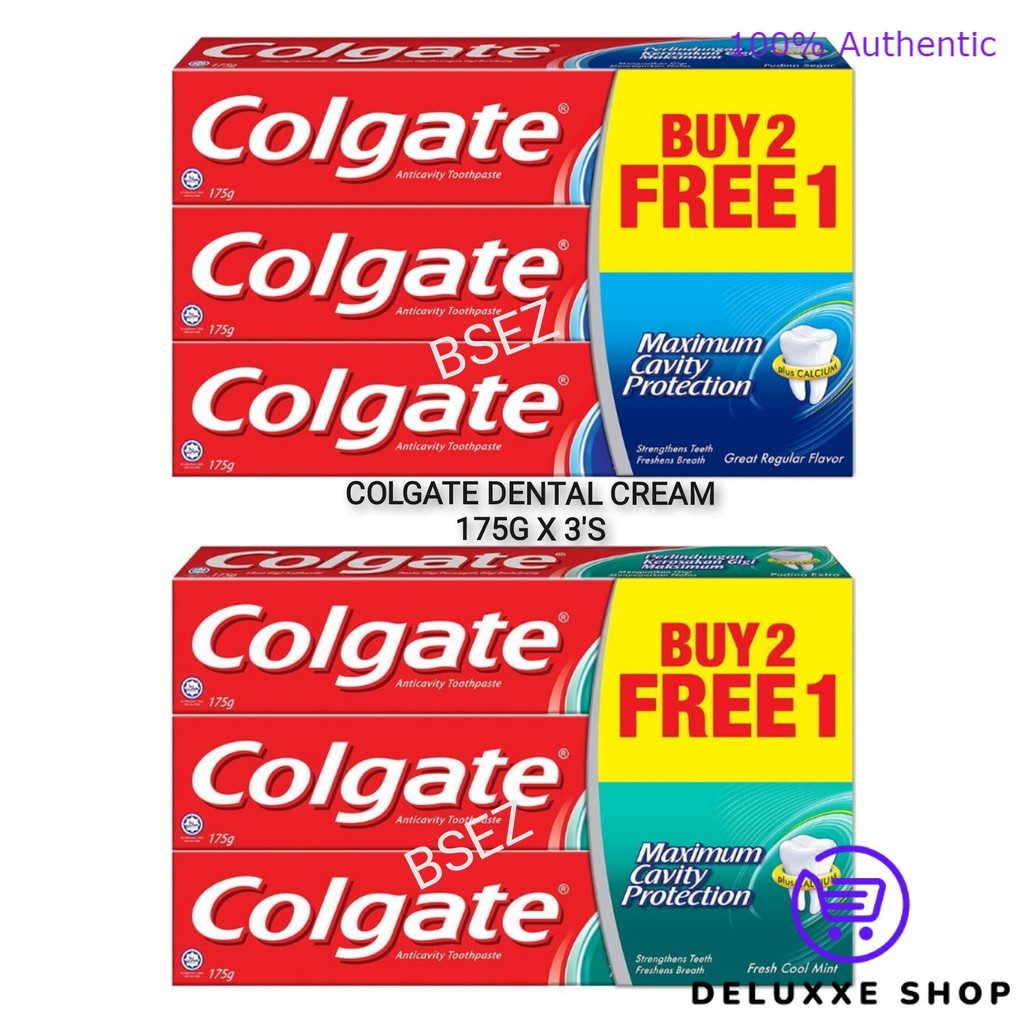 Colgate Maximum Cavity Protection Toothpaste 175G x 3's | Shopee Malaysia