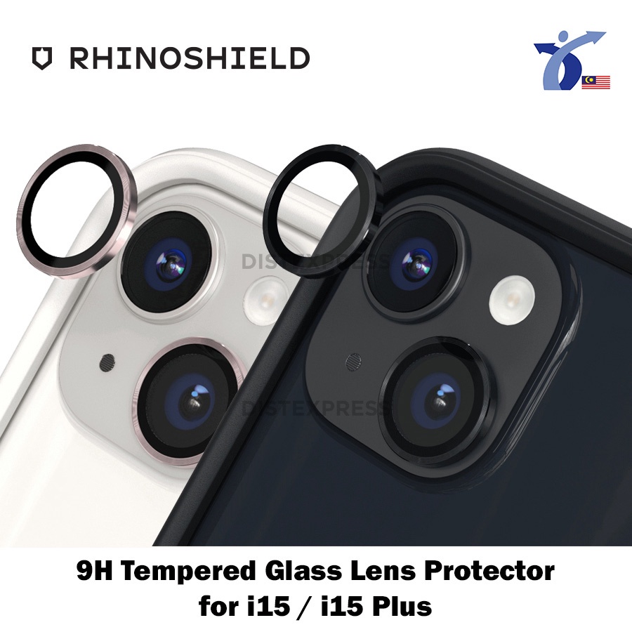 RhinoShield 9H Tempered Glass Lens Protector compatible for iPhone 15 /