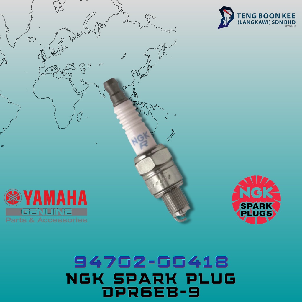 94702-00418 NGK Spark Plug DPR6EB-9 (YAMAHA) | Shopee Malaysia
