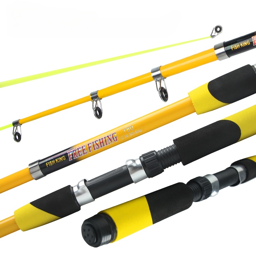 Fishking 1.8m2.7m Spinning Fishing Rods For Kids Beginner Fiber Glass